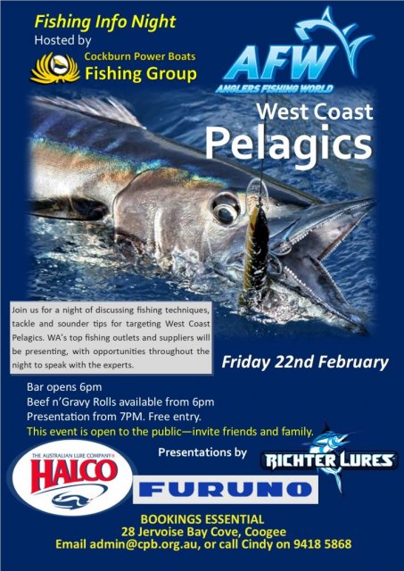 Pelagic Info Night Pelagic Info Night
